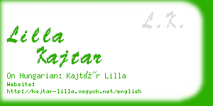 lilla kajtar business card